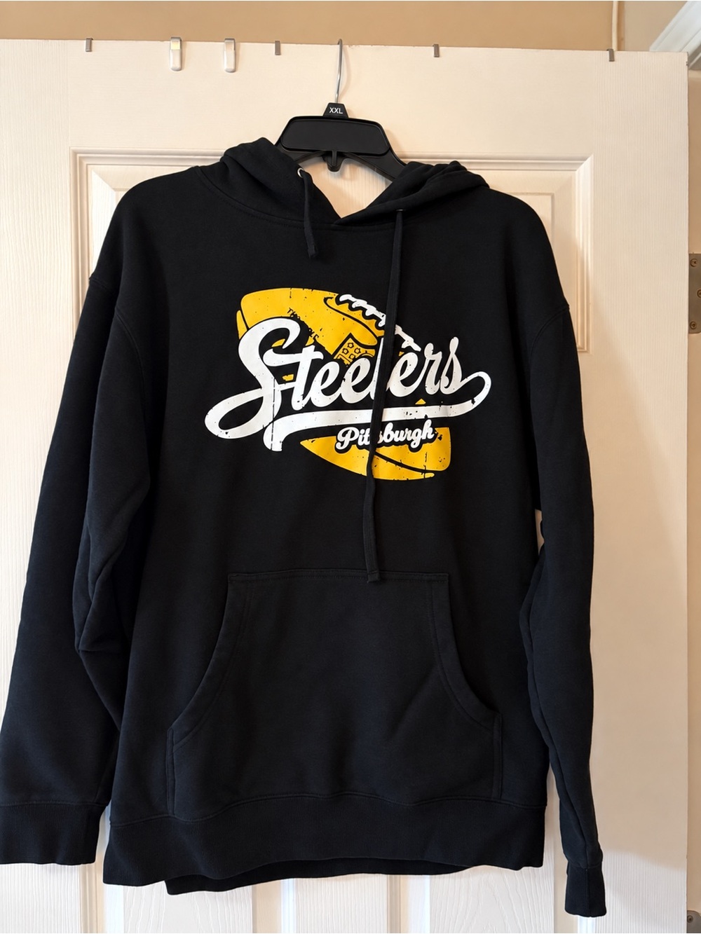Pittsburgh Steelers Black Pullover Hoodie large